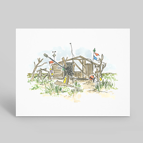 Beach shack stationery