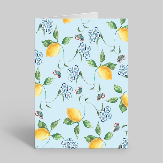 Citrus and florals stationery